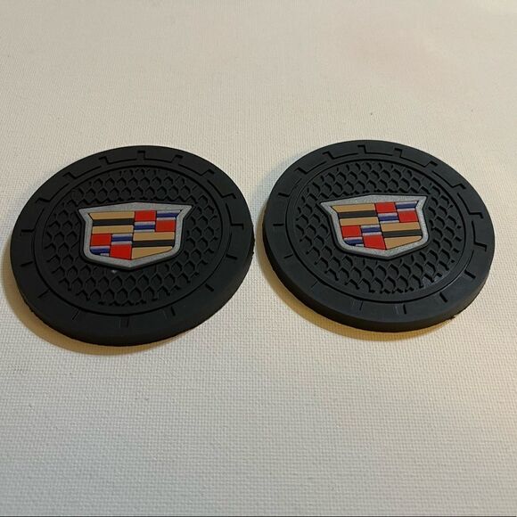 Cadillac Car Cup Holder Coasters set of 2 NWT - Picture 6 of 9
